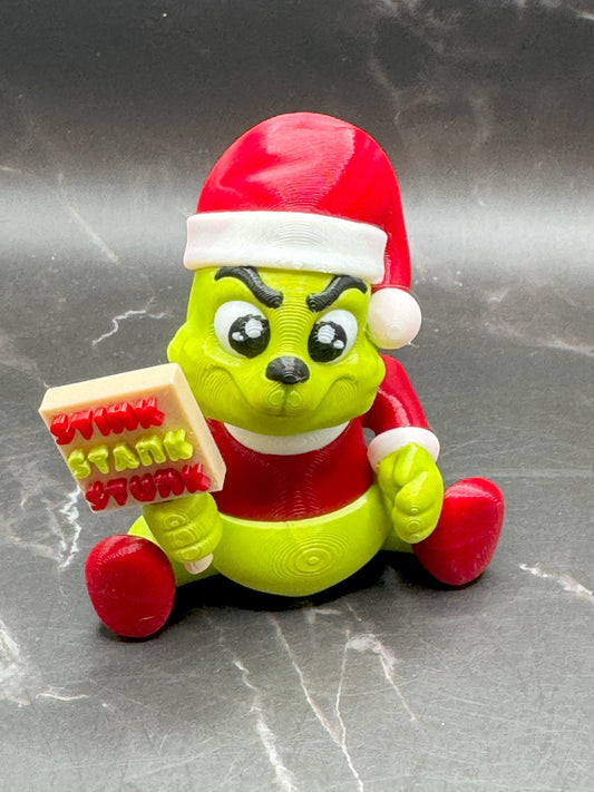 Grinch-Inspired Articulated Holiday Figure – Festive and Fun!