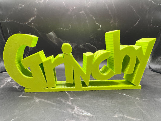 Grinch-Inspired Desk Sign – Festive Holiday Decor